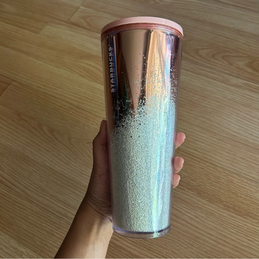 Starbucks Holiday Season Rose Gold Glitter Collectible Tumbler